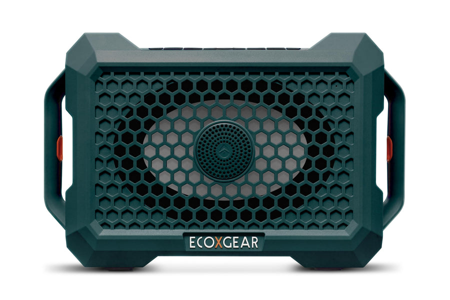Outdoor ECOXGEAR Defender: Portable Bluetooth Speaker, 121dB Massive Sound, Waterproof and Drop Proof, with LED Party Lights, Pair up to 100, 25+ Hours Playtime (Emerald Bay)