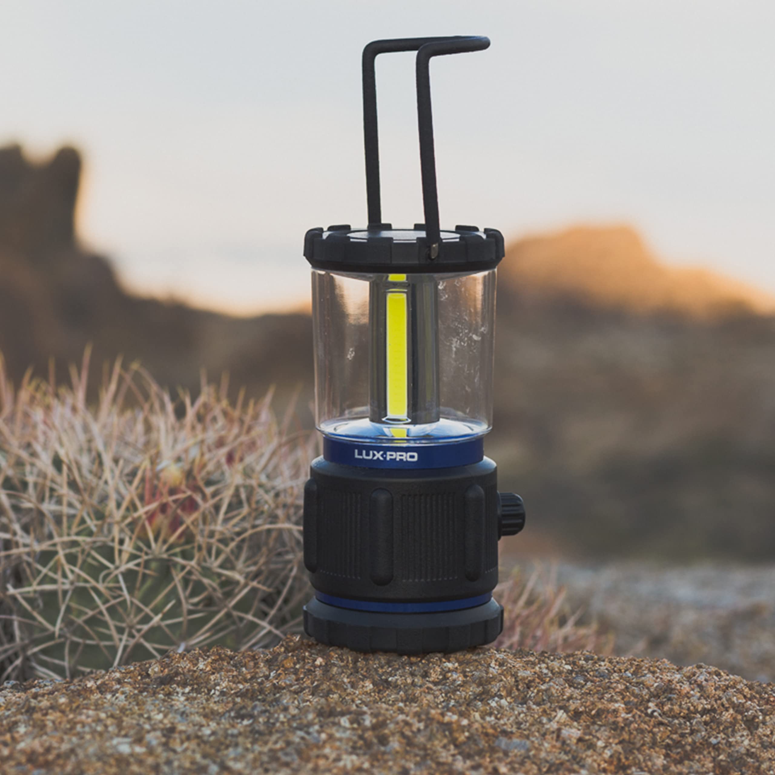 750 Lumen LUXPRO 3C Rugged LED Lantern - Battery Powered for Up to 90 Hours of Use - Dimmable LED Light with IPX4 Water-Resistant Rating