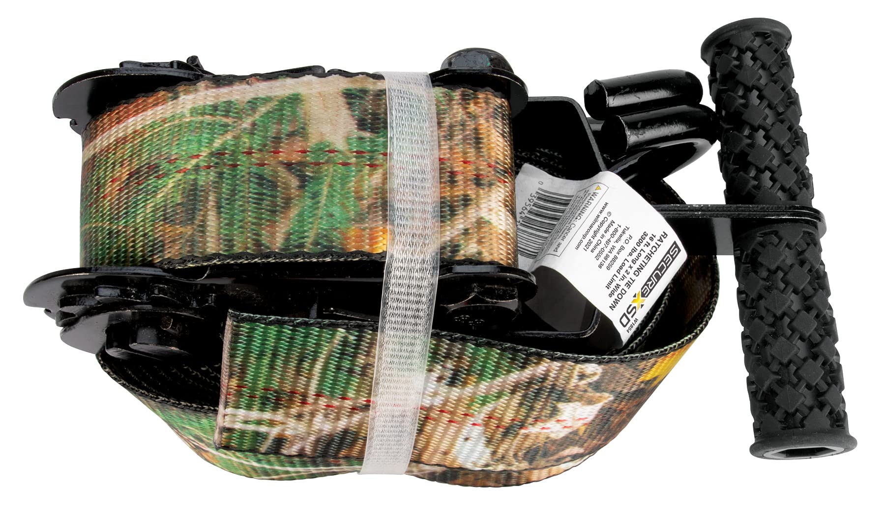 Camo Tie Down Strap Performance Tool W1854 2-Inch X 16' - Heavy Duty Ratchet Straps with Quick Release for Secure Cargo Transport and Outdoor Adventures