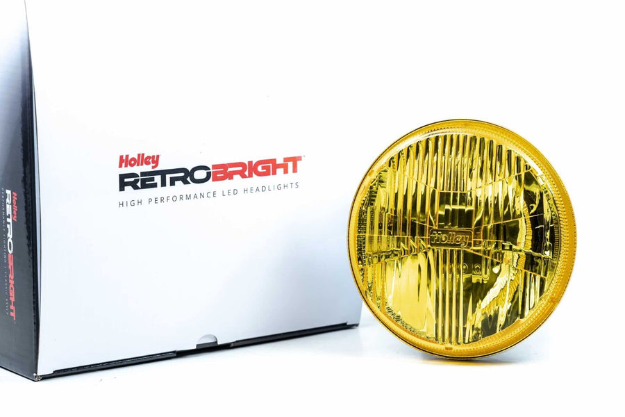 Holley LFRB175 Retrobright LED Forward Facing Light - Housing Only - Yellow Lens - Sold Individually