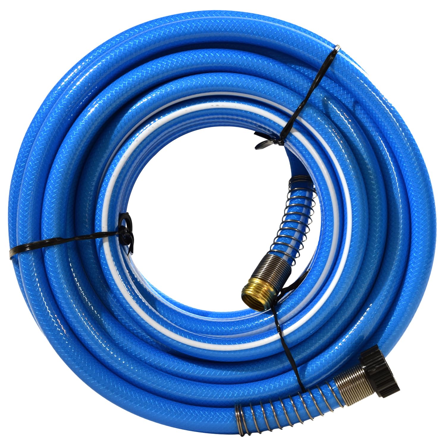 AquaFresh Valterra High Pressure Drinking Water Hose, Water Hose Hookup for RV - 5/8" x 25', Blue