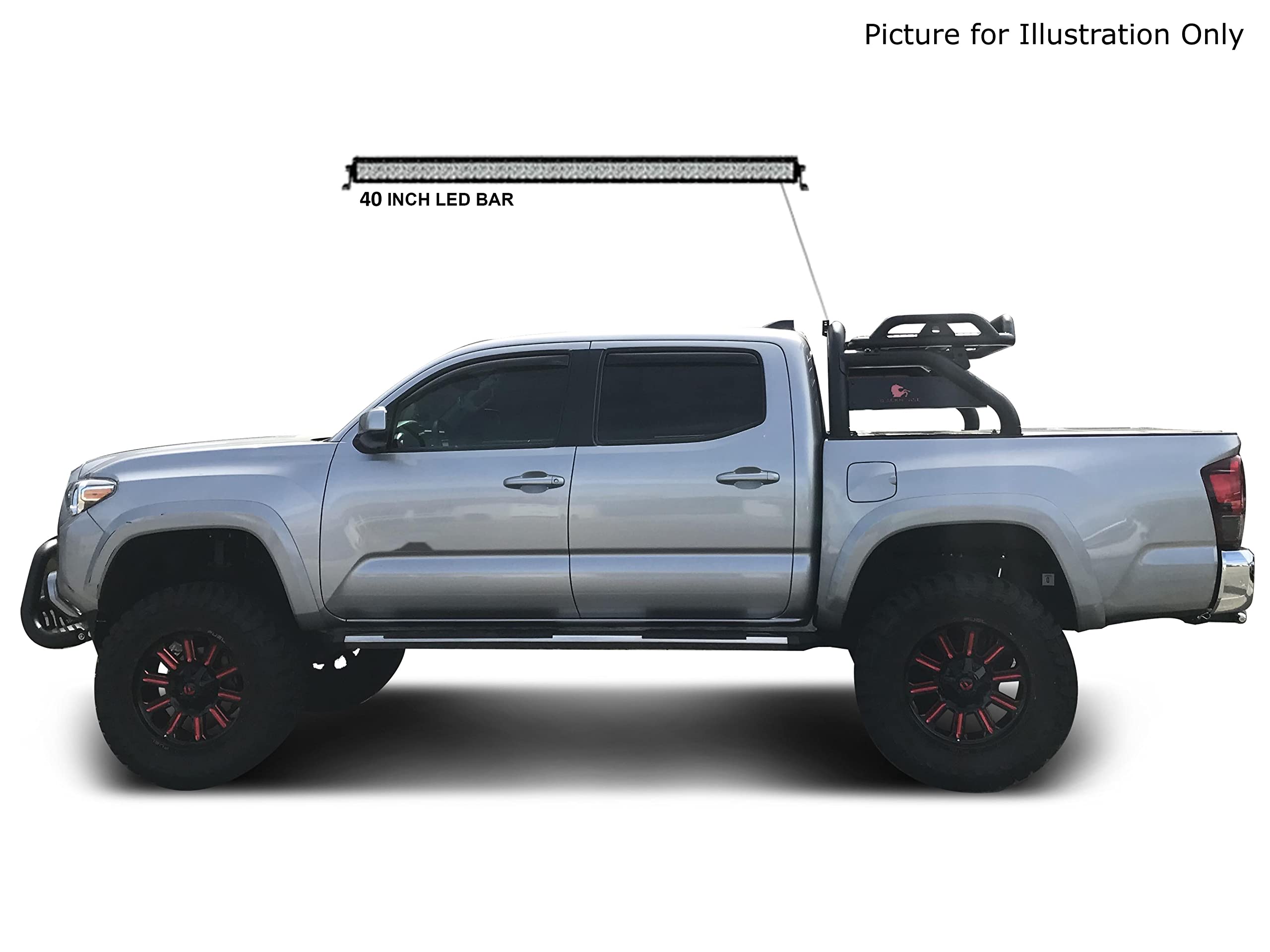 Atlas Roll Bar Black Horse Kit Compatible with 2015-2023 Toyota Tacoma-ATRB-TOTAB-KIT
