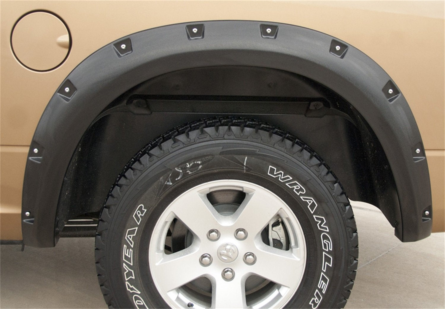 Lund Elite Series RX204TB Black Rivet Style Textured Rear Fender Flare - 2 Piece