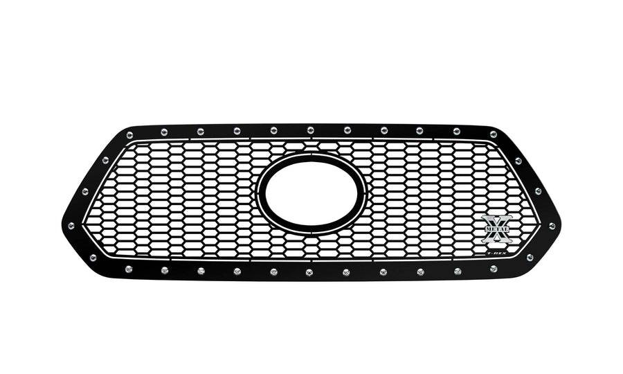 X Grille Compatible with Tacoma (2018-2021), Black, 1 Pc, Insert, Chrome Studs, Does Not Fit Vehicles with Camera - PN #7719511