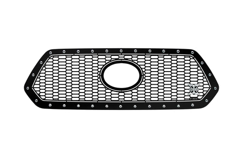 X Grille Compatible with Tacoma (2018-2021), Black, 1 Pc, Insert, Chrome Studs, Does Not Fit Vehicles with Camera - PN #7719511