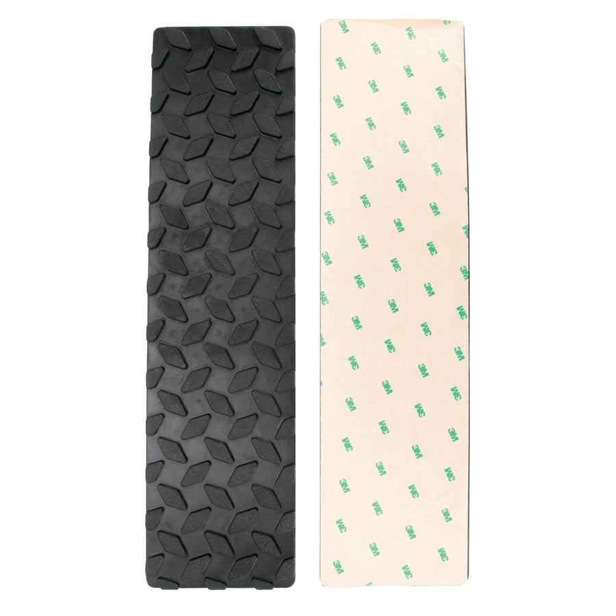 W1893 Performance Tool 4-Inch x 15-1/2-Inch Diamond Tread Rubber Step Mats - Non-Skid Adhesive Traction for Trailers, Trucks, Boats, and More
