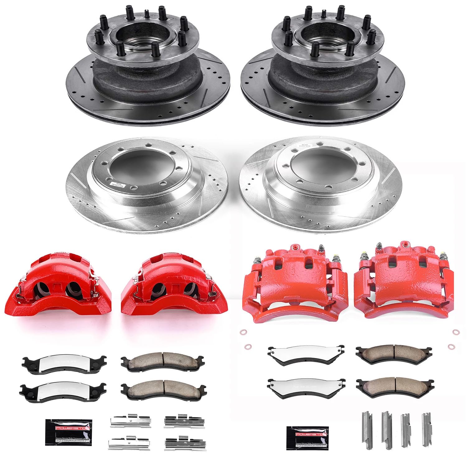 Power Stop Z36 KC4435A-36 Truck & Tow Front and Rear Brake Kit-Brake Rotors, Brake Pads & Calipers