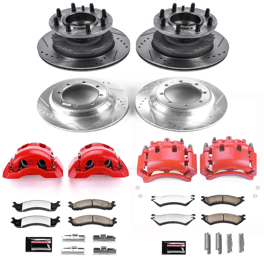 Power Stop Z36 KC4435A-36 Truck & Tow Front and Rear Brake Kit-Brake Rotors, Brake Pads & Calipers