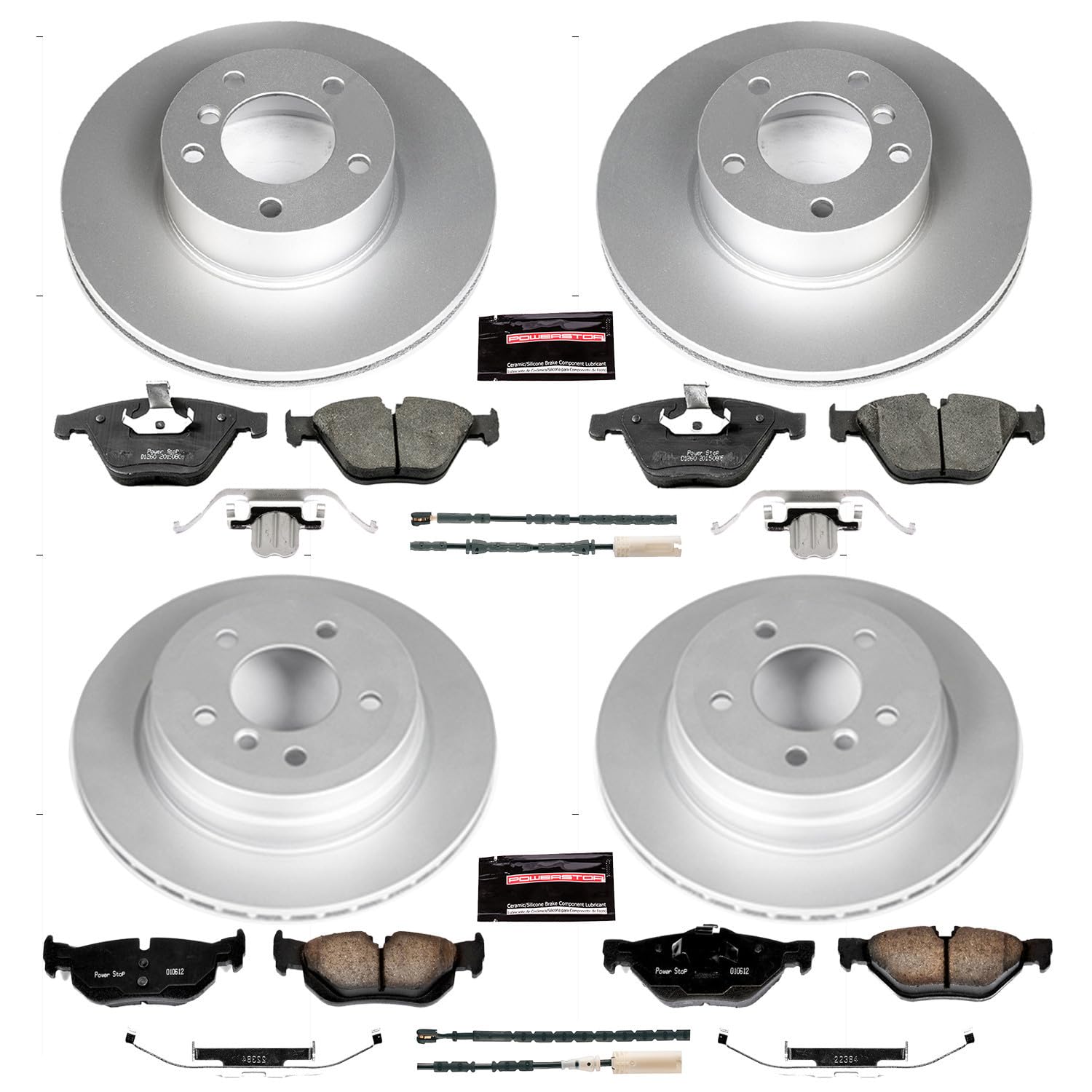 Power Stop Z23 Evolution Geomet Coated Brake Kit Front and Rear For BMW 328i xDrive 2011-2013 [Model Specific]