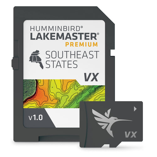 Humminbird Premium LakeMaster Southeast States V1 Map SD Card for Fish Finders