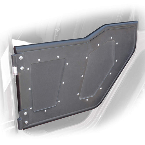 Rock Doors | DV8 Offroad | Compatible for 2007-2017 Jeep Wrangler JK | Rear Doors | Black Finish