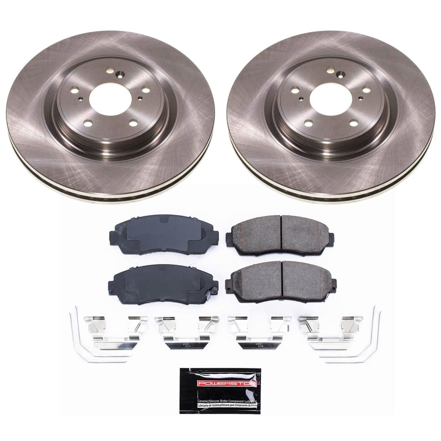 Power Stop Front KOE8928 Brake Pads and Rotors Stock Replacement Brake Kit Autospecialty For Honda CR - V 2020-2022 [Application Specific]
