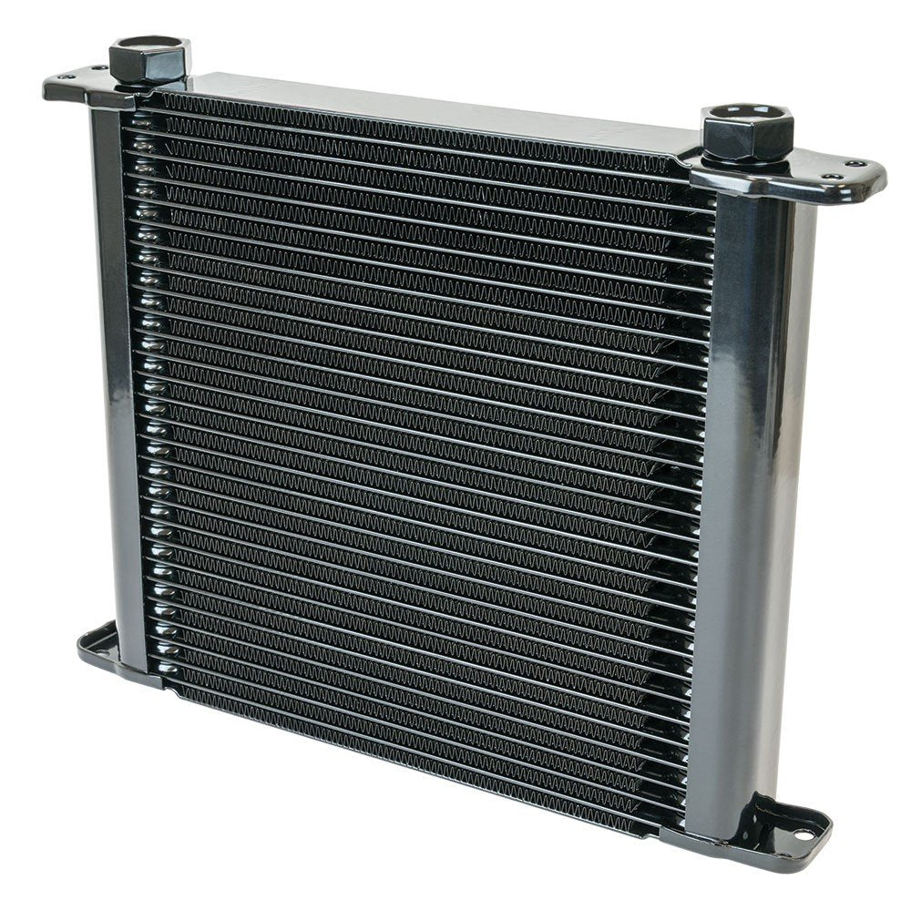 500028 Flex-a-lite Stacked Plate 28-Row Engine-Oil Cooler, 11 x 10 x 1 3/4" with AN Fittings