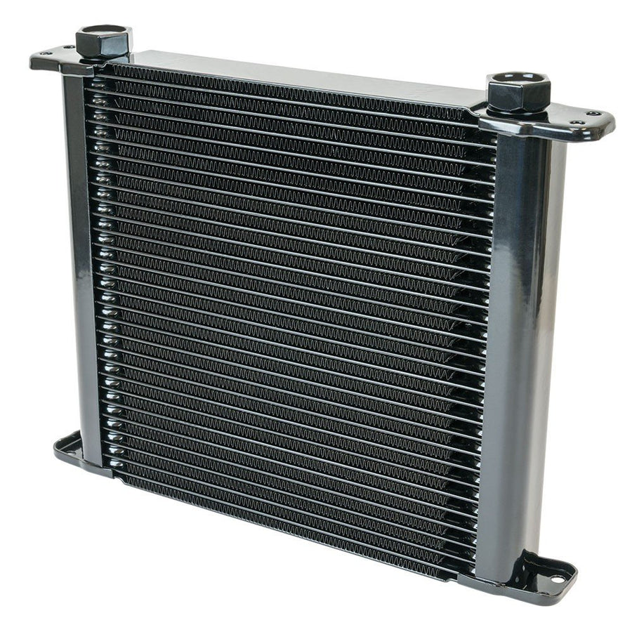 500028 Flex-a-lite Stacked Plate 28-Row Engine-Oil Cooler, 11 x 10 x 1 3/4" with AN Fittings
