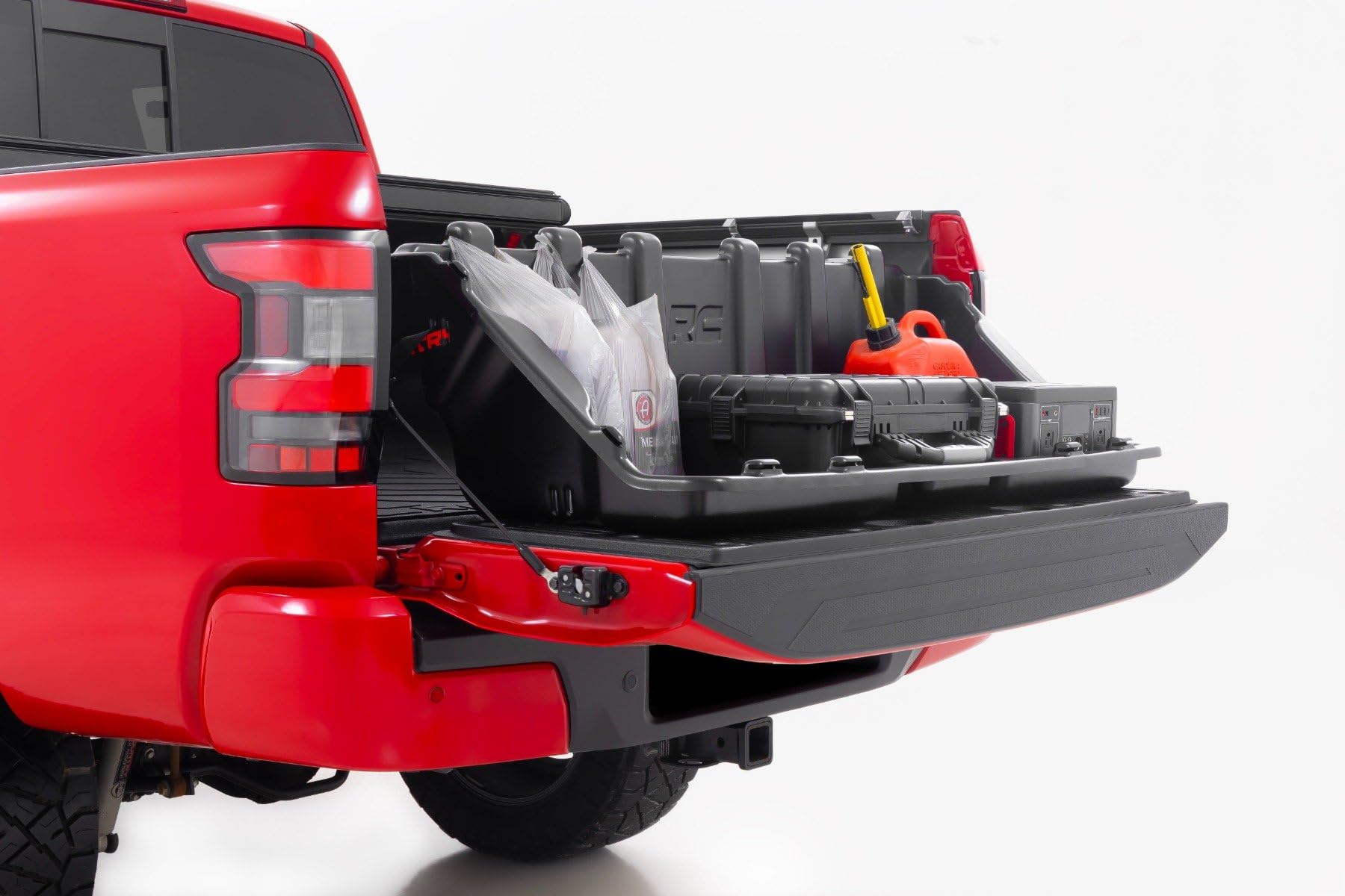 Rough Country Truck Bed Easy Access Cargo Storage Box | Mid-Size 52.5" - 10203, Black