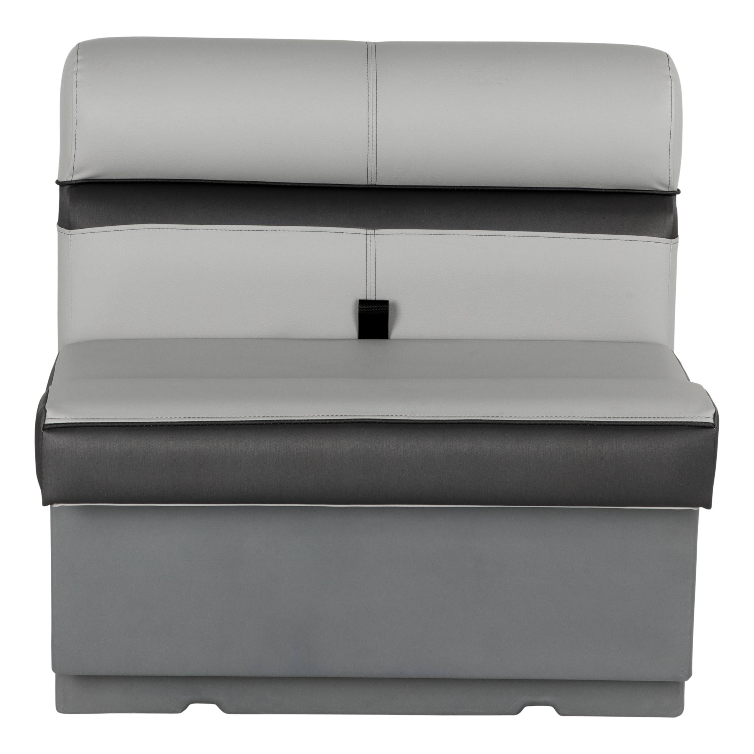 Rockport Series Lippert 30" Straight Pontoon Bench Seat, Measures 30" L x 26" W x 30" H, Marine-Grade Vinyl, High-Density Foam, Easy Installation, Fits Most Pontoons, River Rock – 20221094074
