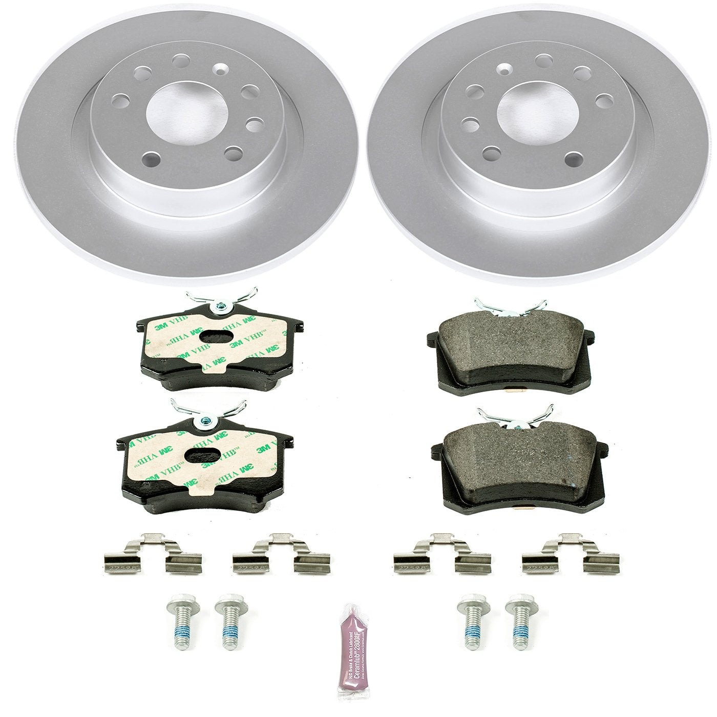 Power Stop ESK515 Euro-Stop Rear Brake Kit For Audi Volkswagen A6 1998-2004, Passat 1998-2005 [Model Specific]