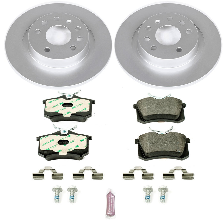 Power Stop ESK515 Euro-Stop Rear Brake Kit For Audi Volkswagen A6 1998-2004, Passat 1998-2005 [Model Specific]