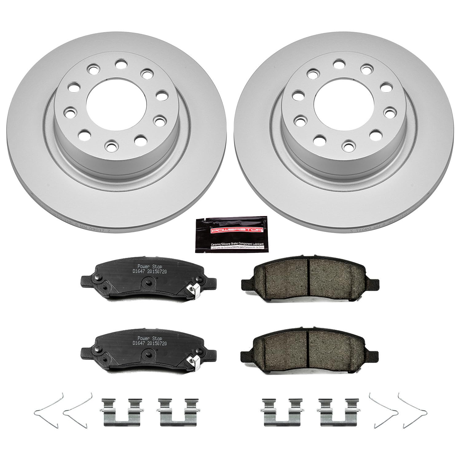 Power Stop Rear CRK6371 Z17 Evolution Geomet Coated Brake Kit For Dodge Dart 2013-2016 [Model Specific]