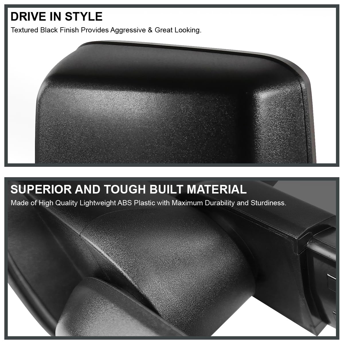 Spec-D Tuning Power + Heated Facelift Style Tow Mirrors w/Smoke LED Signal Compatible with 1999-2002 Chevy Silverado GMC Sierra Left + Right Pair