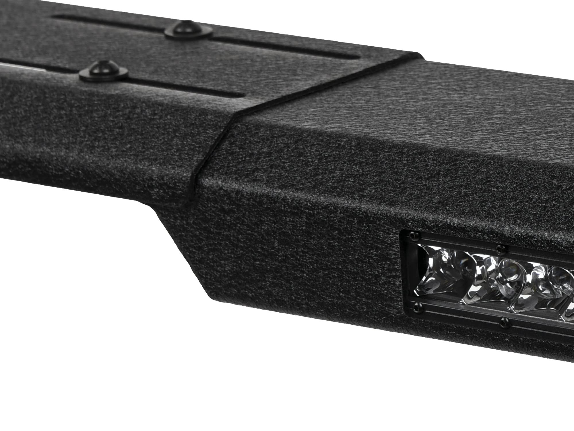 CR-S Modular Adjustable Chase Rack Armordillo USA 8707784 with LED Lights - Textured Black Fits Mid Size Pickup Truck, Mid Size Pickup Trucks