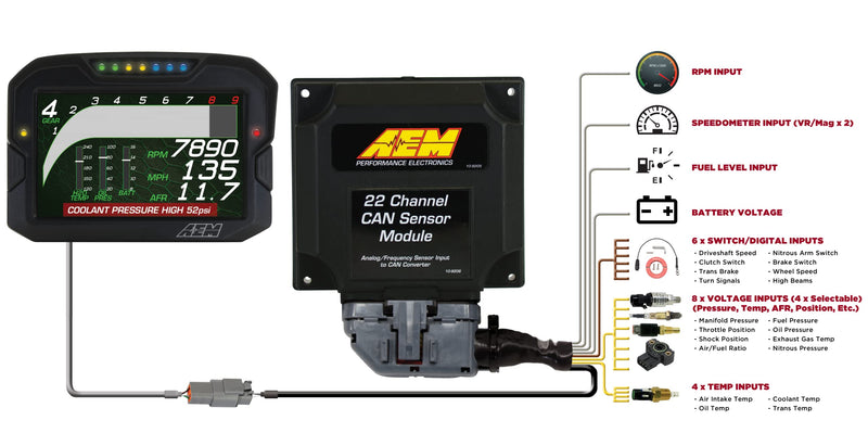 30-2212 AEM Electronics Channel 22 CAN Sensor Module