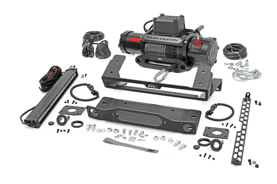 DRL LED Winch Mount Rough Country for 2021-2024 Ford Bronco | PRO9500S - 51096