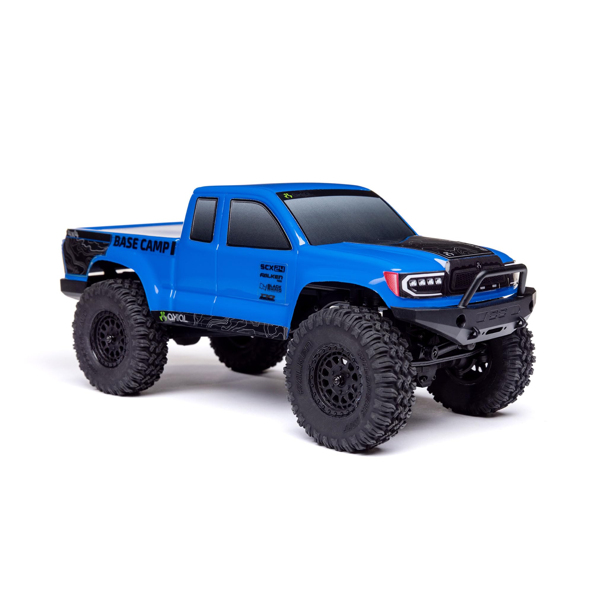 Axial 1/24 RC Truck SCX24 Base Camp 4x4 Rock Crawler Brushed RTR (Everything Needed to Run is Included) - Blue, AXI-1219T2