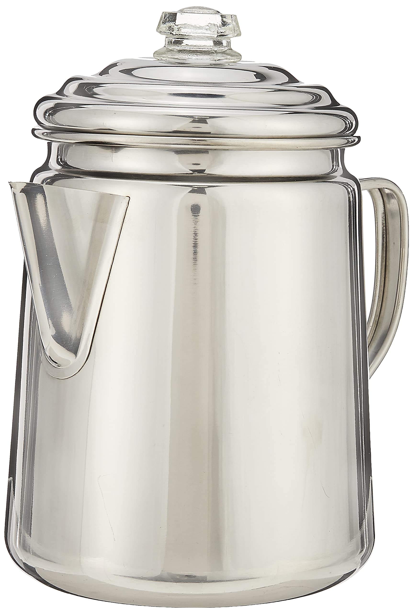 Coleman Coffee Percolator Stainless Steel, 12-Cup Capacity Durable Outdoor Maker for Camping, Backpacking, RV, Stovetop, Campfire, & More, No Filters Needed