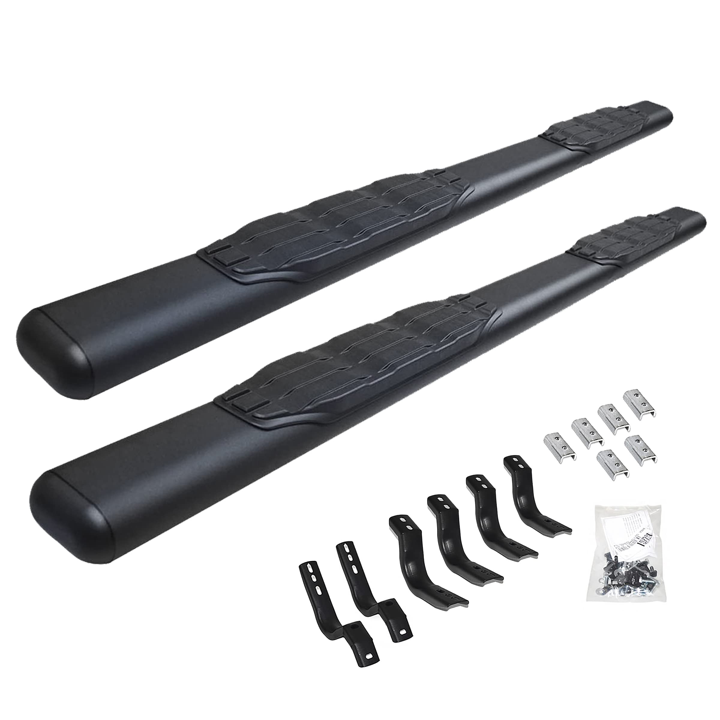 5" Oval Go Rhino 1000 Series Sidesteps | 80", Stainless Steel, Polished | 10580PS