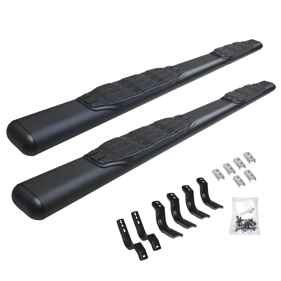 5" Oval Go Rhino 1000 Series Sidesteps | 80", Stainless Steel, Polished | 10580PS