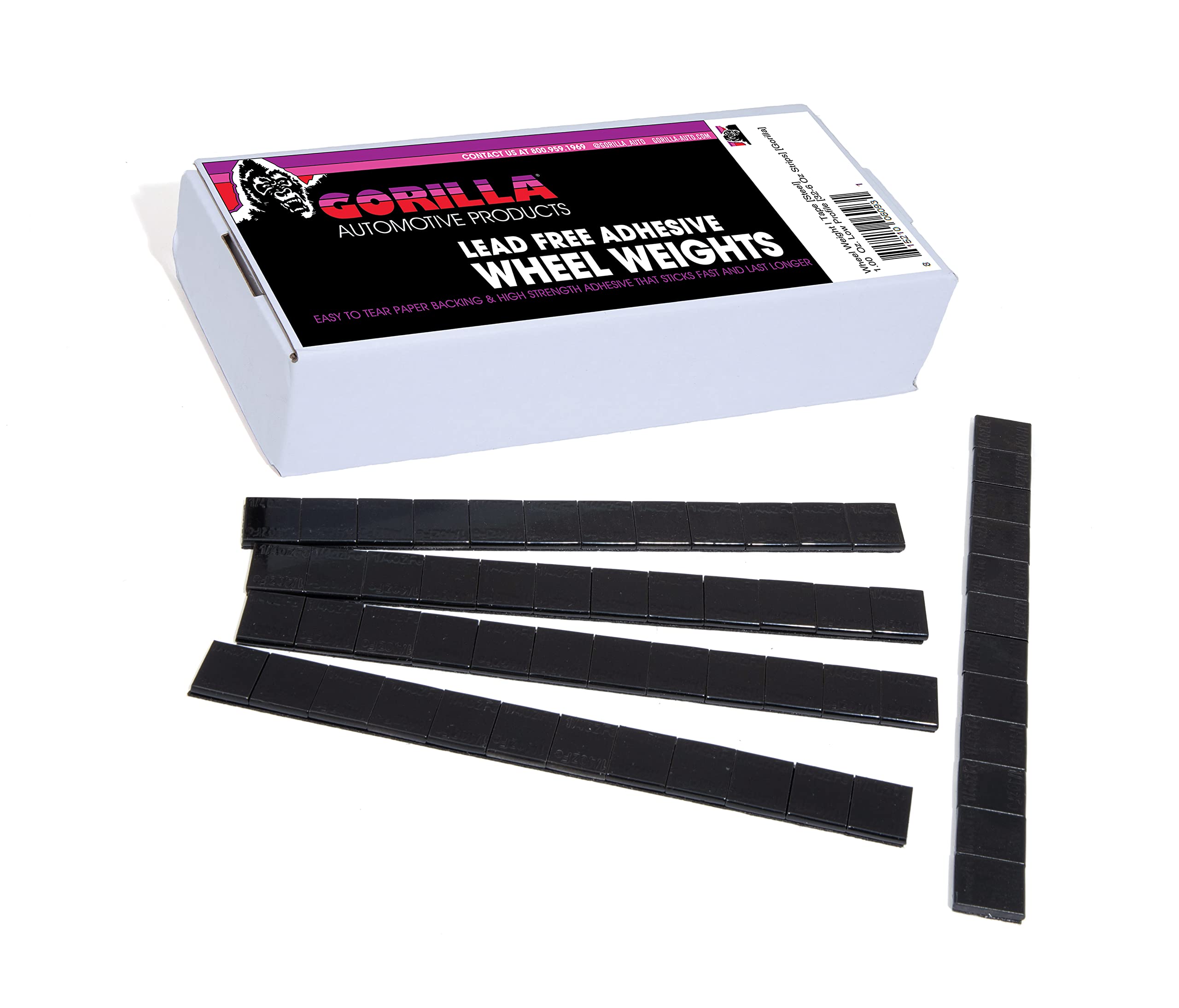 Gor 1/4 Oz L.P. 715 Segments Roll Black Gorilla Automotive 10009BGR