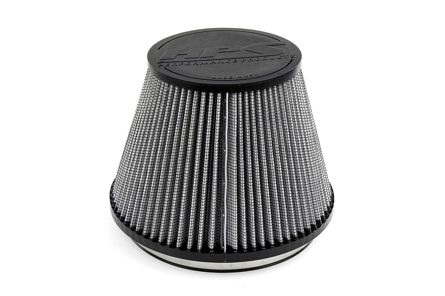 HPS 6" ID Performance Air Filter, 5.38" Element Length, 6" Overall Length, Gray, HPS-4334