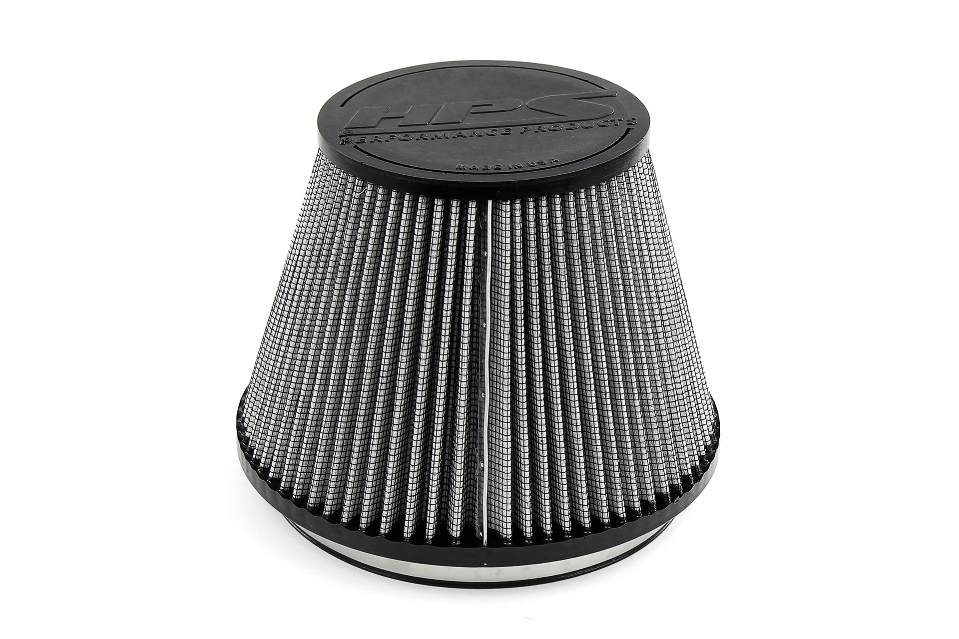 HPS 6" ID Performance Air Filter, 5.38" Element Length, 6" Overall Length, Gray, HPS-4334