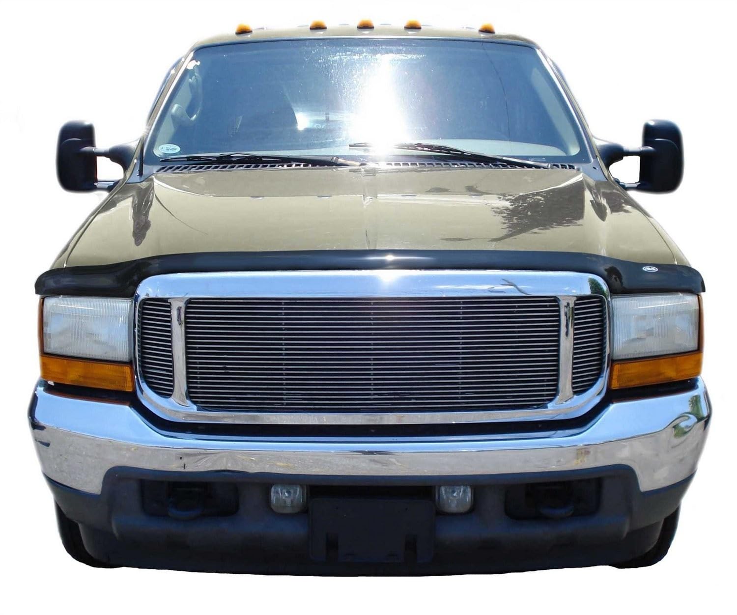 Hoodflector Bug Shield / Auto Ventshade [AVS] Hood Protector | Fits 1999 - 2007 Ford F-250/F-350/F-450/F-550 Super Duty, 2000 - 2005 Ford Excursion, 1 pc. | Dark Smoke - 21208