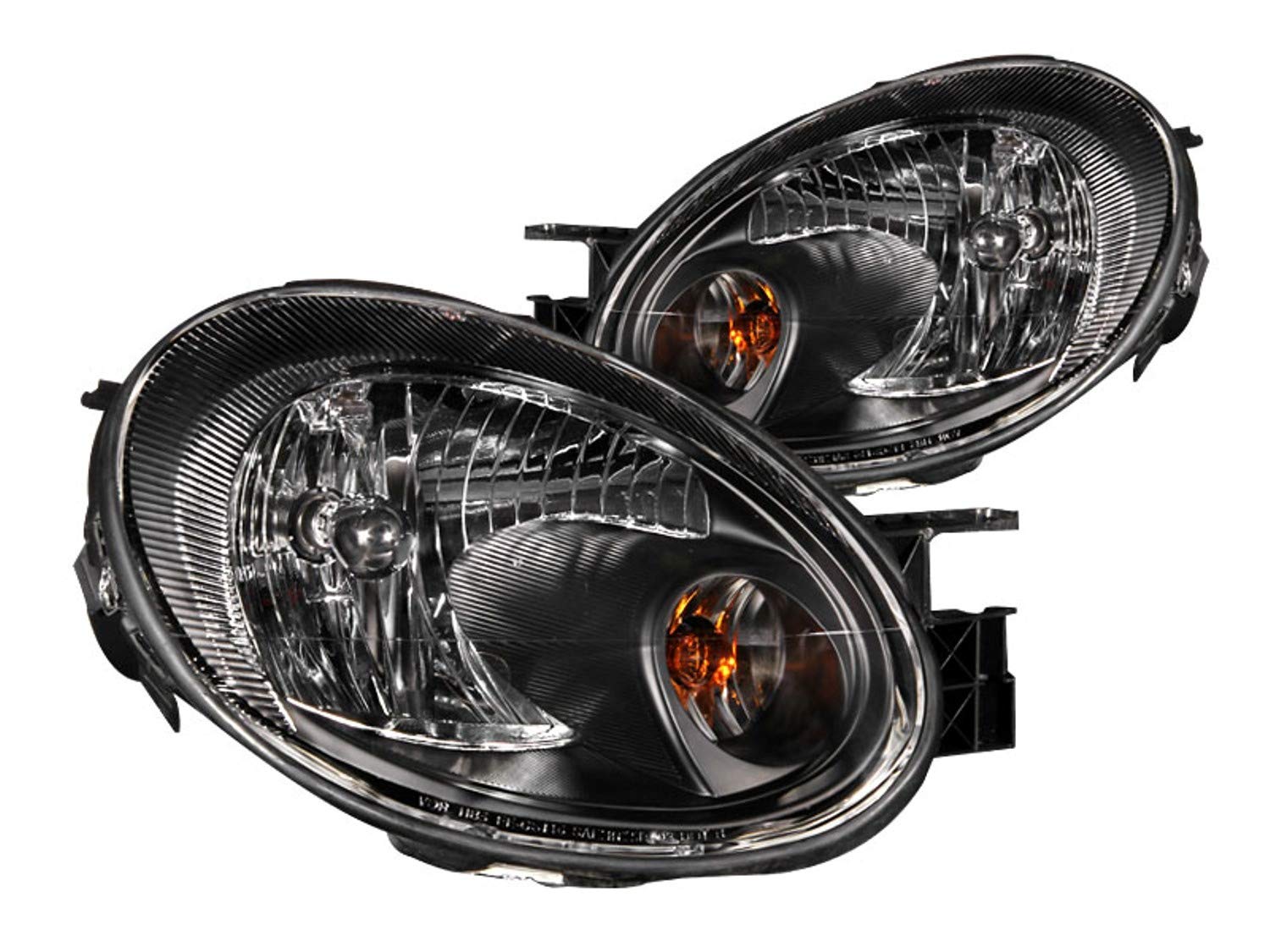 Dodge Neon Anzo USA 121030 Crystal Black Headlight Assembly - (Sold in Pairs)