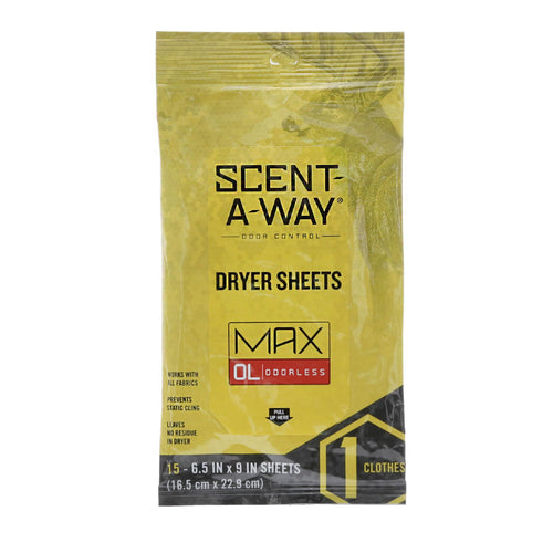 Scent-A-Way Hunters Specialties Odorless Dryer Sheets Multi, Unscented Spray