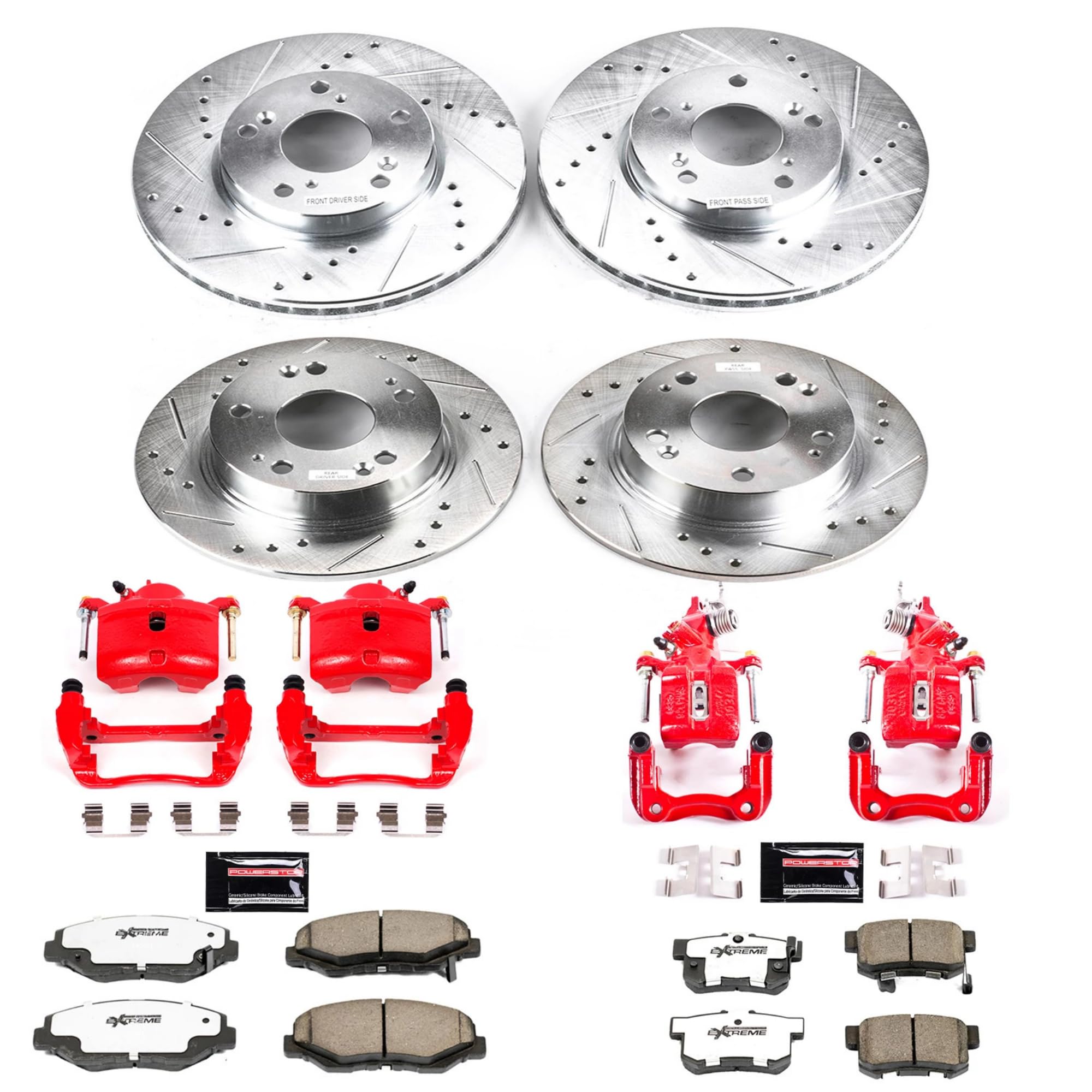 Power Stop Z26 KC1047-26 Brake Kit Front & Rear Honda For Honda Accord 2003-2007 [Model Specific]