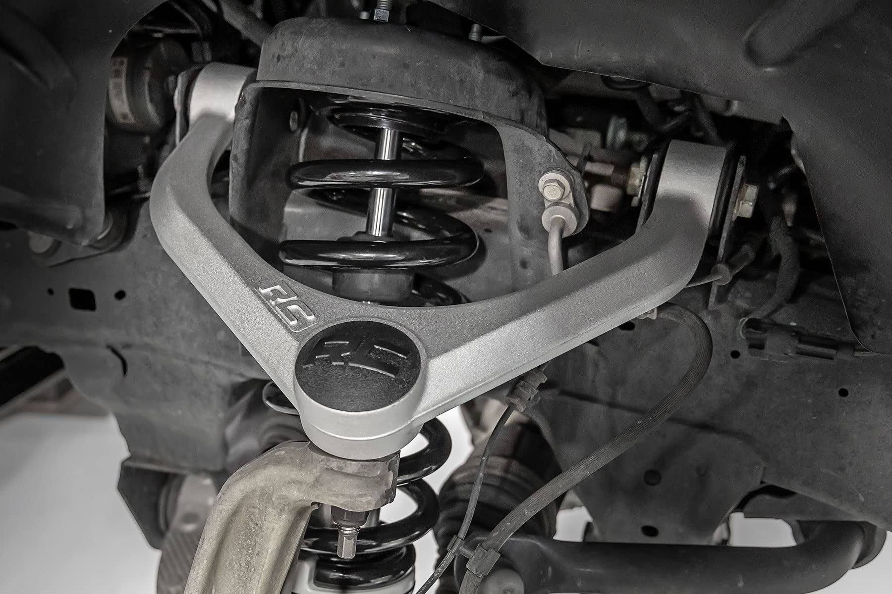 Rough Country Upper Control Arms Forged Aluminum for Ram 1500 (2012-2025 & Classic) OE Upgrade, 2-Pack, Silver