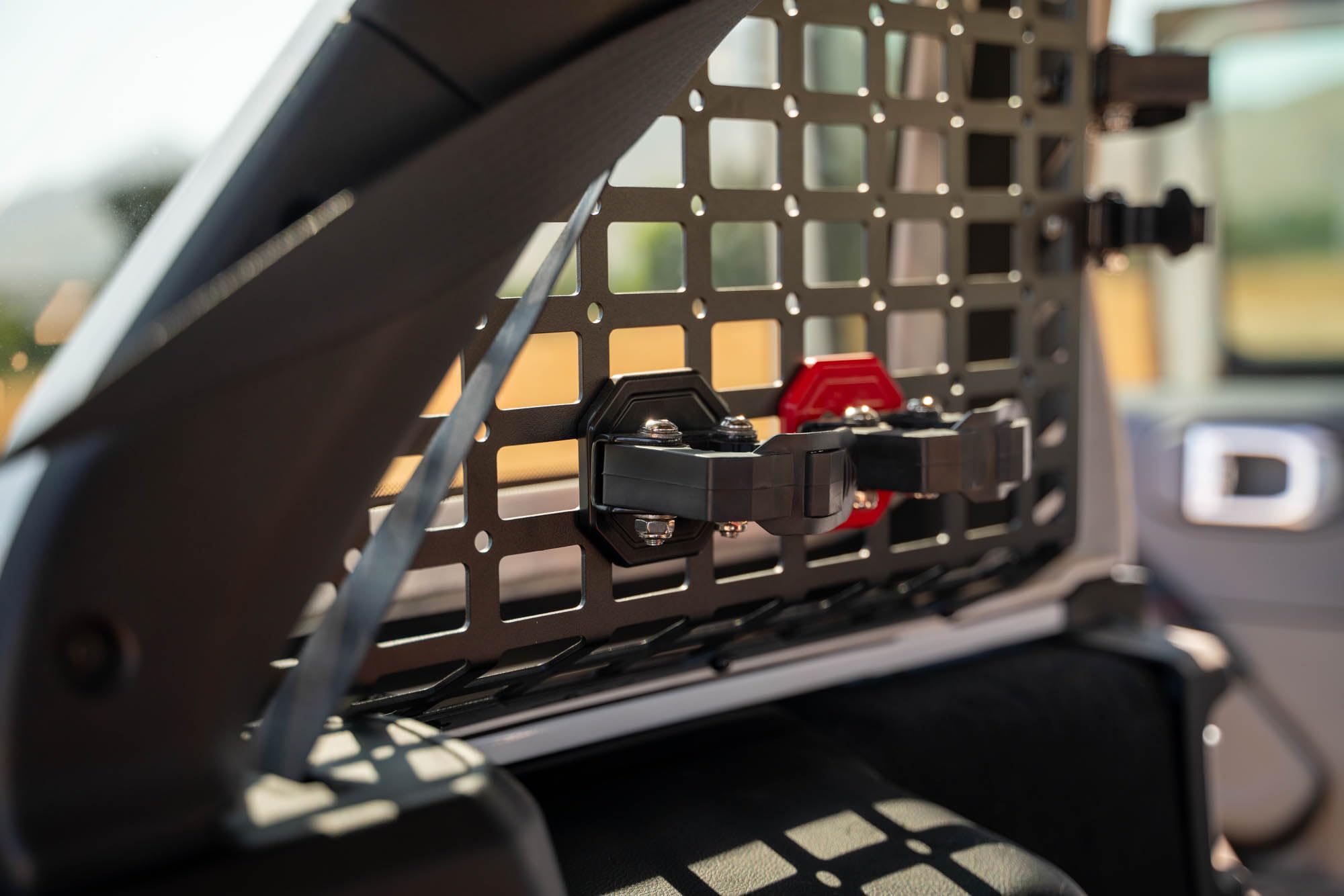 DV8 Offroad Molle Panel Quick Release Tool Mounts | Secures Your Tools & Accessories | Rotates for Endless Mounting Positions | Rubber & Aluminum Construction | 3 Color Varieties | Sold as a Pair