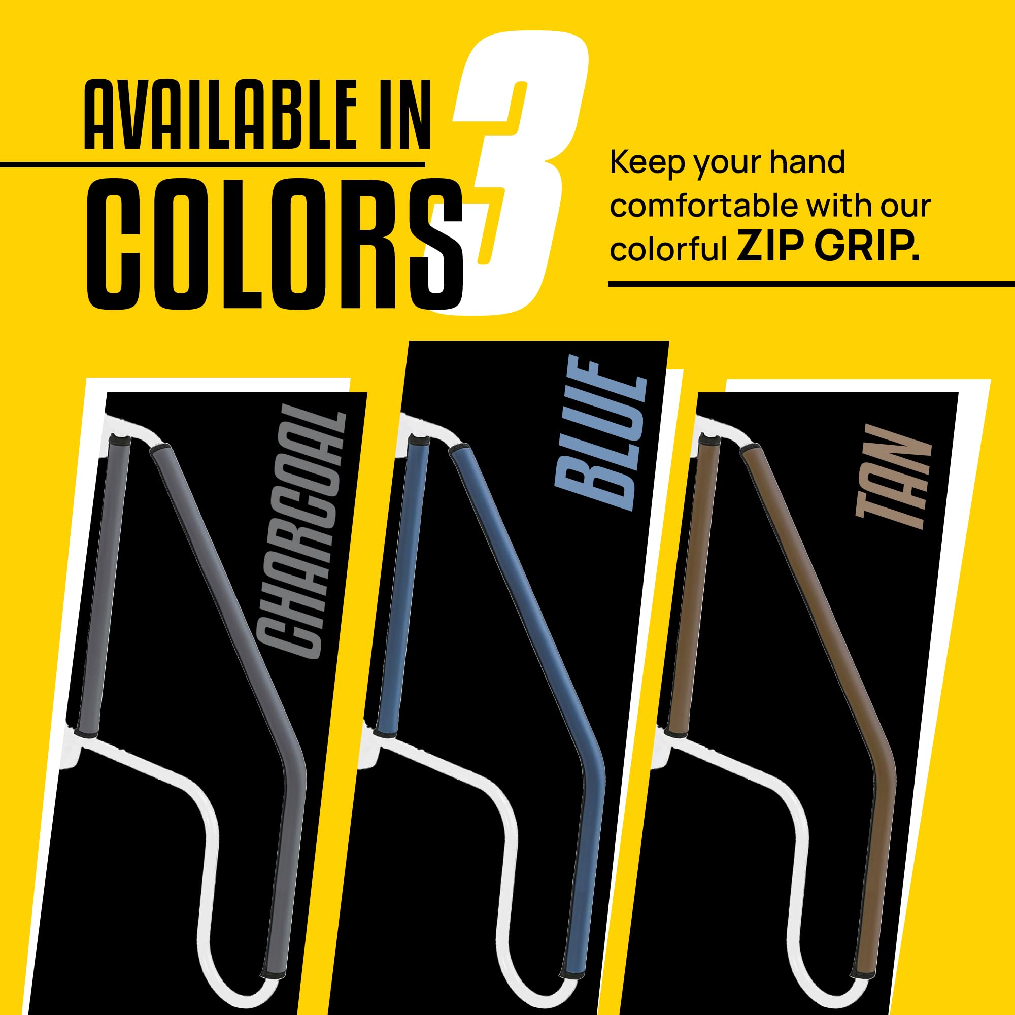 Stromberg Carlson Lend-A-Hand AM-ZIP2239T Zip Grip - RV Handrail Neoprene Grip Cover with Nylon Zipper - Machine Washable - Fits AM-533 Extended Assist Rail - Set of 22 & 39" (Tan)
