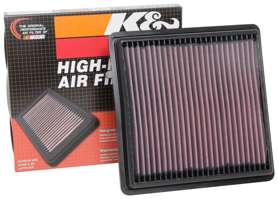 K&N Engine Air Filter: Replacement Car Air Filter, Washable, Clean Every 75,000 Miles, Reusable, Premium: Compatible with 2016-2019 BUICK Envision, 33-5066