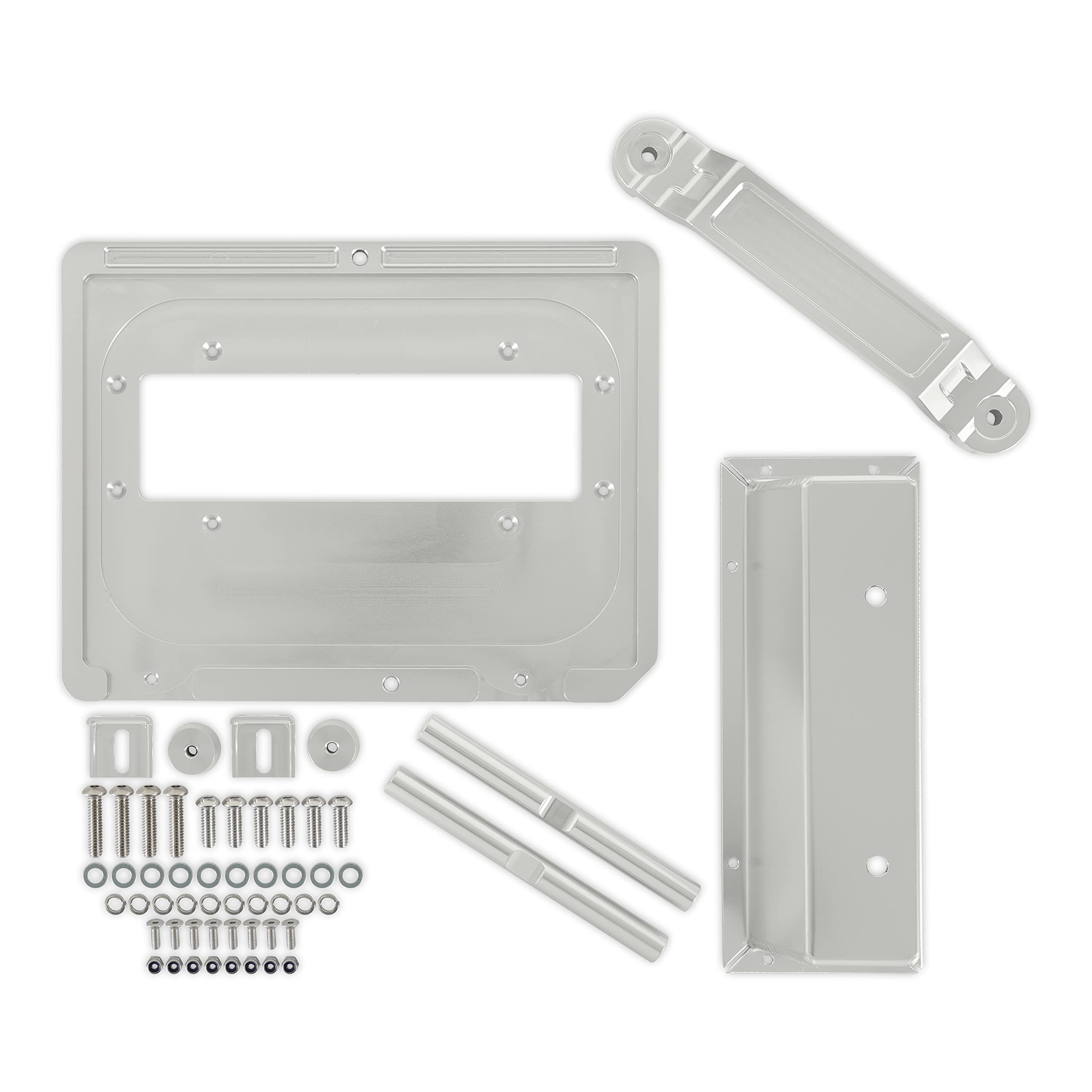 Billet Aluminum Battery Tray Kit Scott Drake E7ZZ-10732-BL