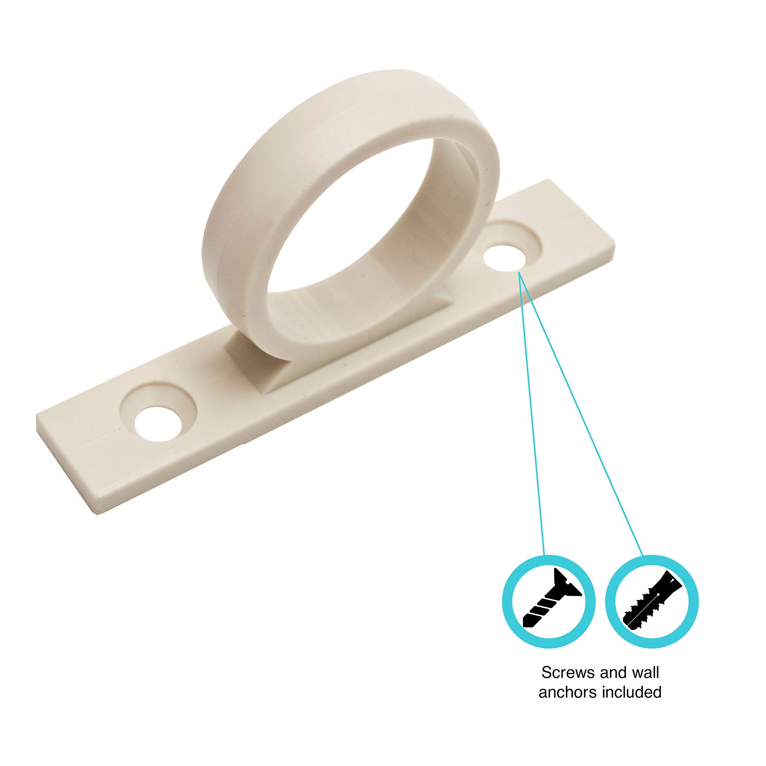 Dura Faucet RV Shower Hose Guide Ring DF-SA155-BQ, Mounting Screws Included (Bisque Parchment)