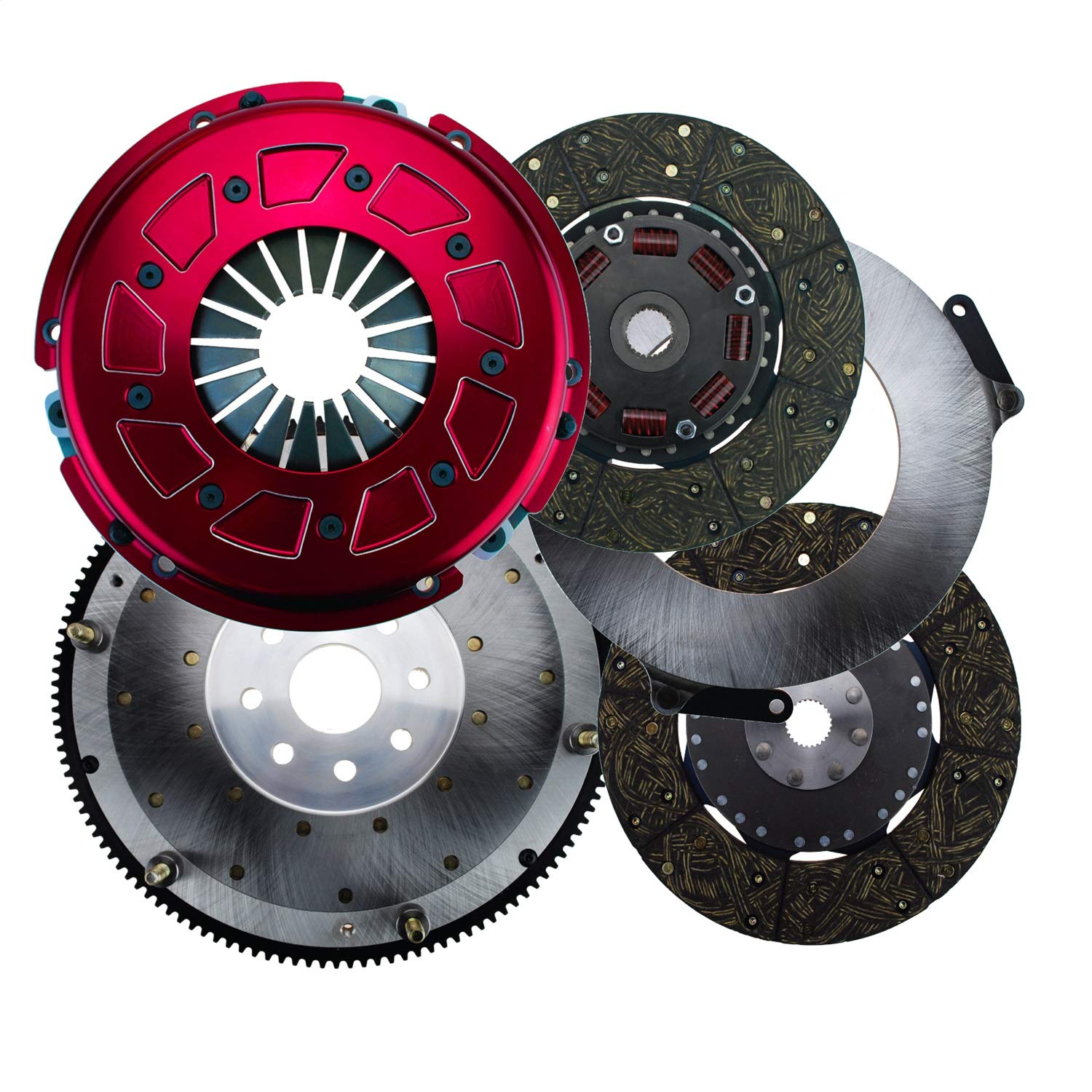 Pro Street Dual Disc Clutch System Ram 60-2335 Size 10.5 130 Tooth Count 26 Spline By 1 1/8 in. 8 Bolt 0 Balance Incl. Flywheel/Disc/Pressure Plate