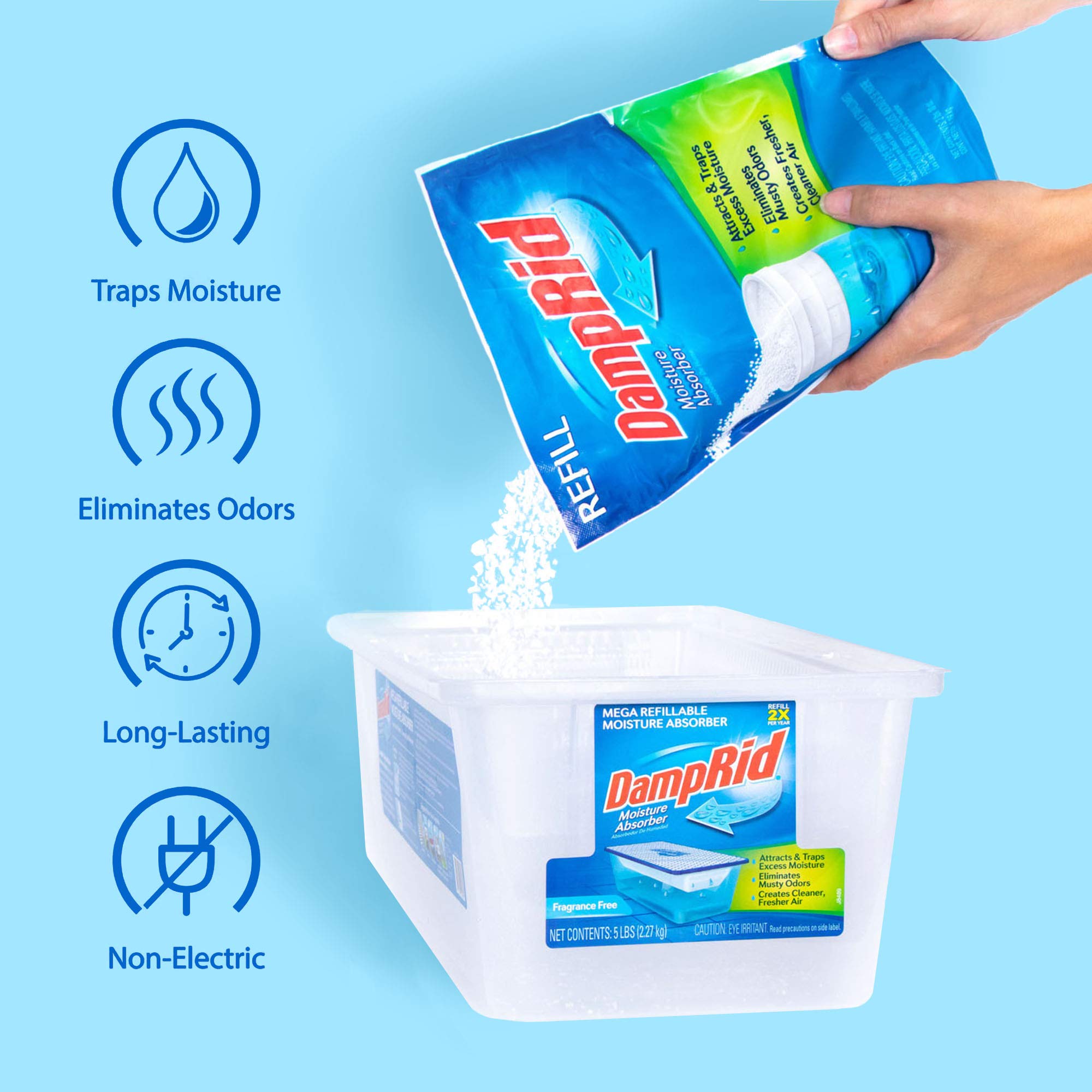Fragrance Free DampRid Moisture Absorber - 42 oz. Refill Bag