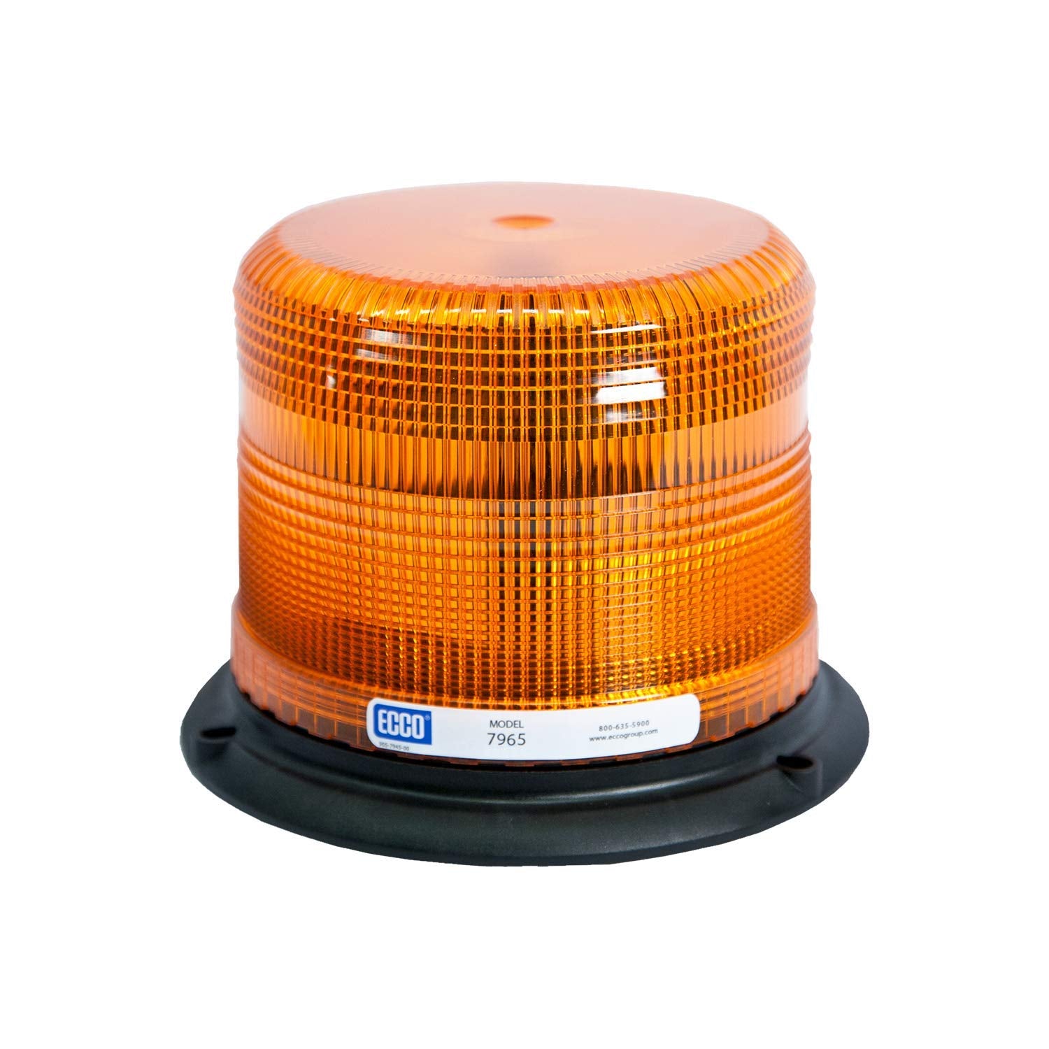ECCO LED Beacon 7965A: Pulse II, low profile, 12-24VDC, 11 flash patterns, amber