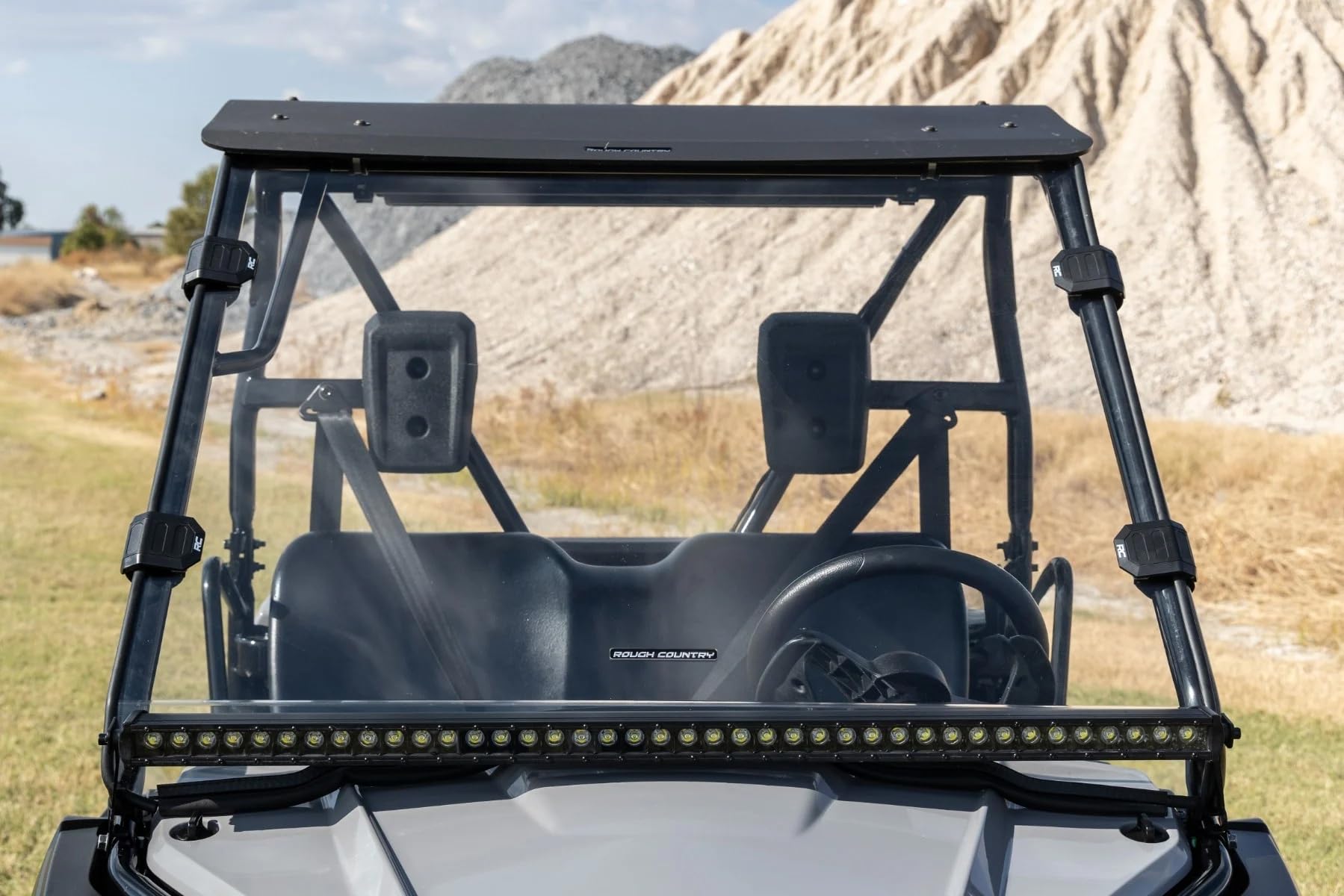 Rough Country Windshield Full for Honda Pioneer 520 (2021-2023) - UV & Scratch Resistant Polycarbonate, Easy Installation