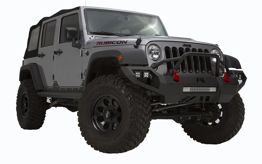 Fab Fours Front Bumper JK07D18521 vengeance, Black