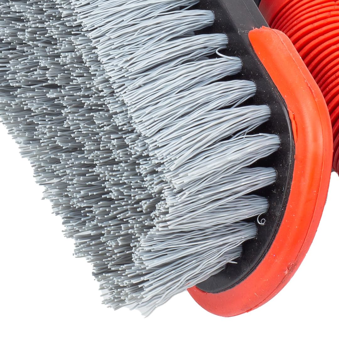 Maxshine Tire & Carpet Universal Curved Brush | Stiff Bristle Cleaning Brush for Car Detailing | Durable Ergonomic Design for Deep Cleaning Tires, Floor Mats & Carpeted Surfaces